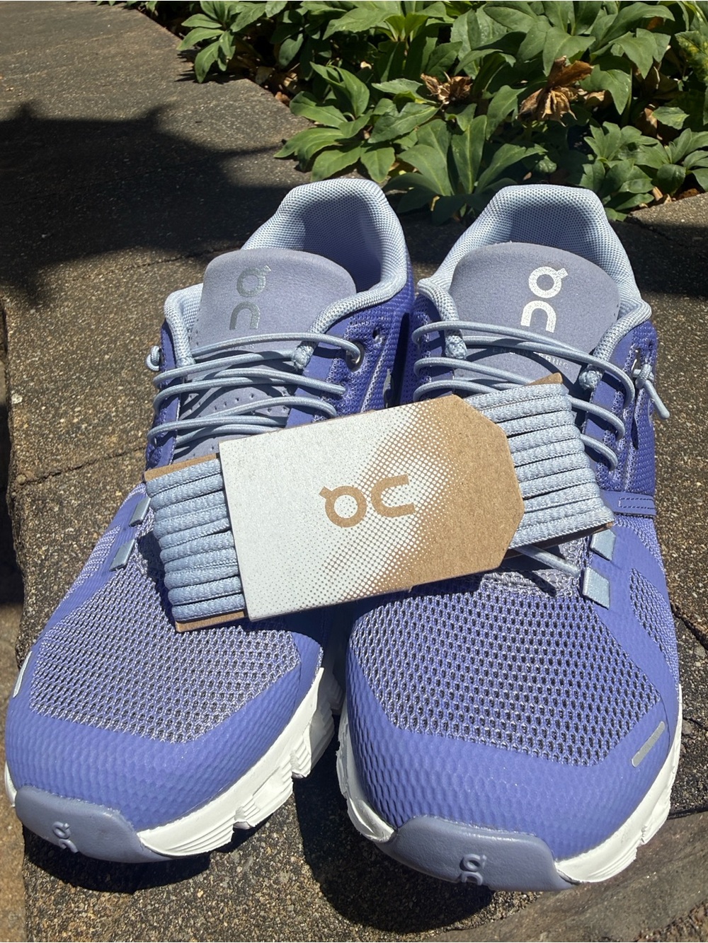 On Cloud Running Purple and White Women's Cloud Sneakers